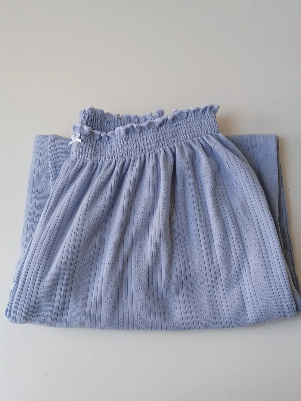 Aerie Pointelle Balloon Pajama Pant Blue Women's Large